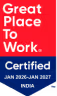 Great Place to Work Certified, January 2026 to January 2027